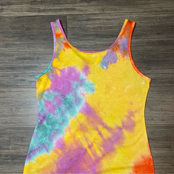 PatPat Rave Party Summer Tie Dye Bright Colorful Dress Size Medium Women’s - Picture 4 of 12